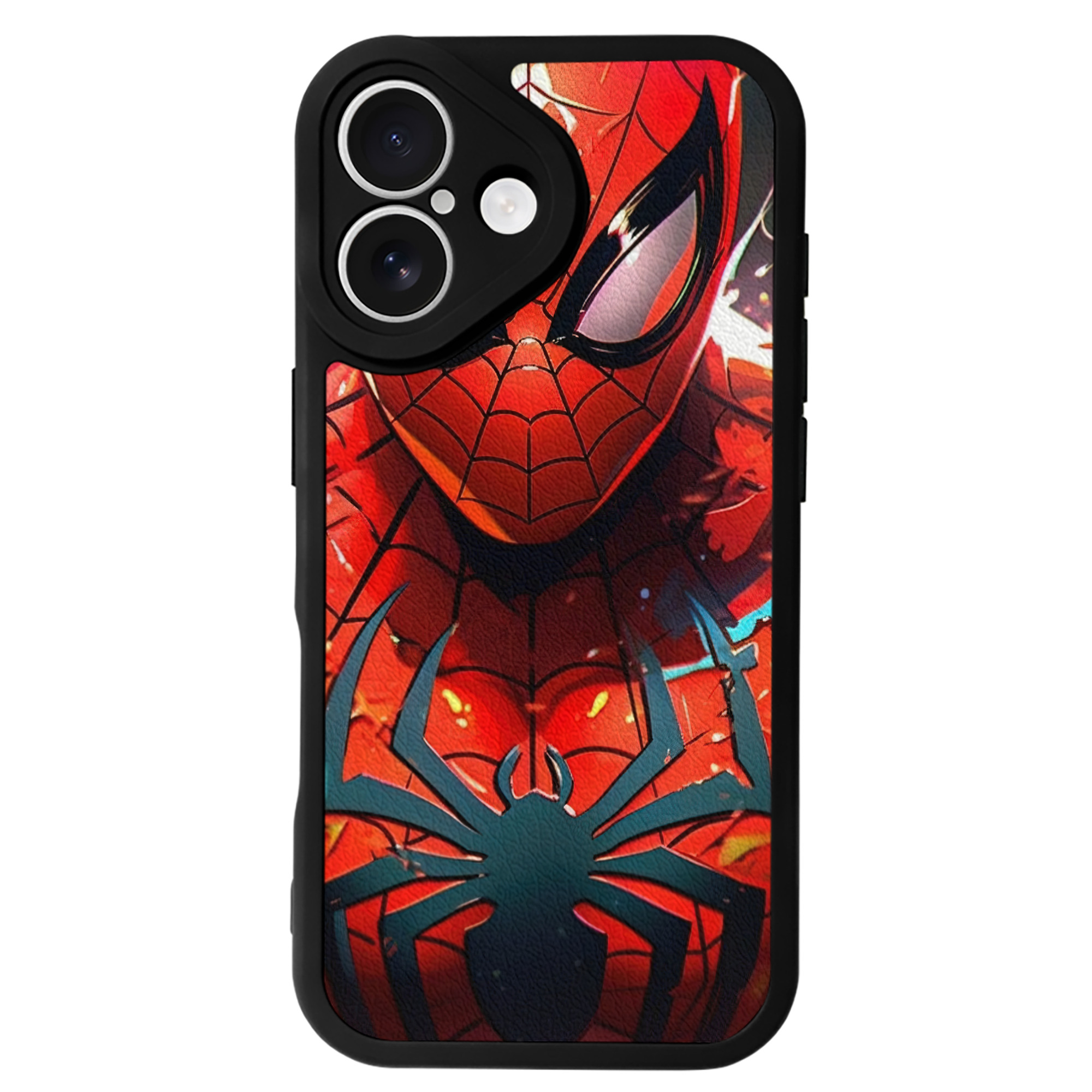 Spider Man スパイダーマン 【iPhone 16シリーズ対応】シリコンスマホケース（レザー調） 材質：シリコン